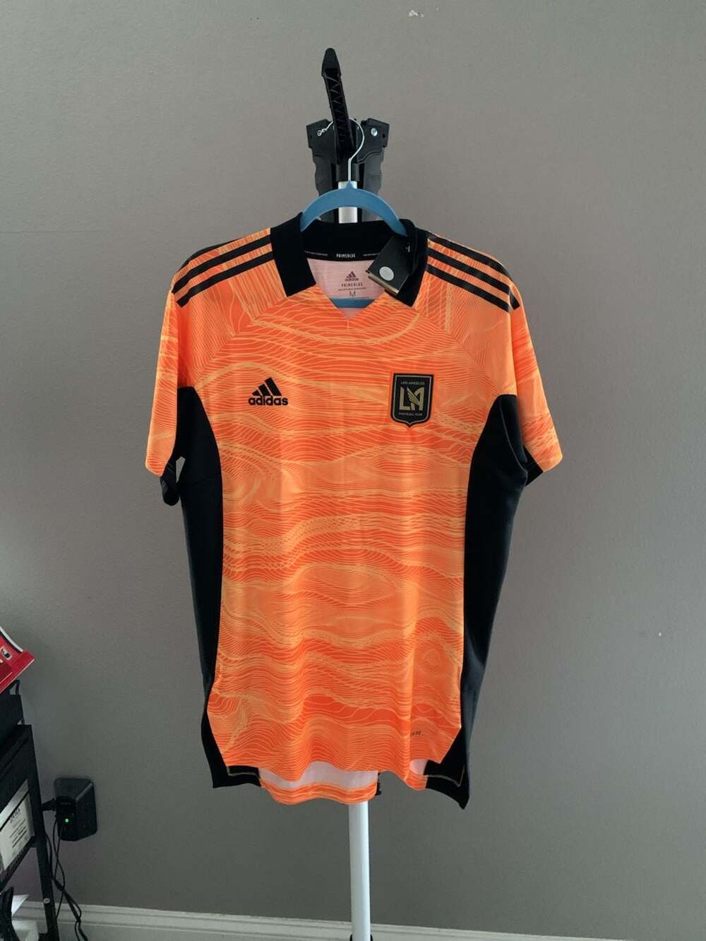 Adidas Los Angeles FC LAFC 2021 Primeblue Goalkeeper Jersey Orange